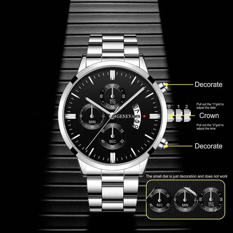 Fashion Men Watch Luxury Calendar Quartz Wrist Watch Business Watches Man Clock Male Bracelet Wristwatch