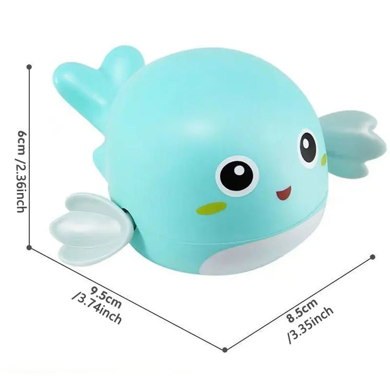 Summer Kids Bath Toys Clockwork Clownfish & Dolphins Swimming Water Play Set Classic Beach Fun Educational Toy for Baby Children